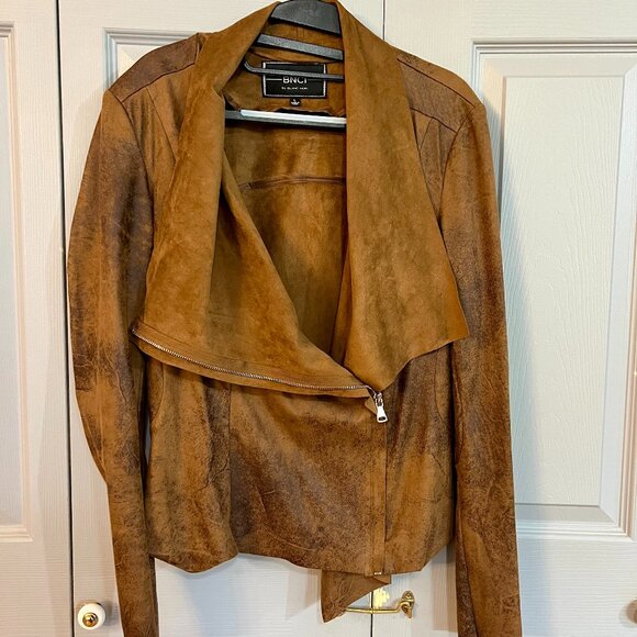 BNCI Jackets & Blazers - Jacket/Blazer, Stretchy leather like with Zipper